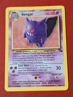Pokemon TCG - Gengar - 20/62 Non-Holo - Fossil LP/VMP - Image 1