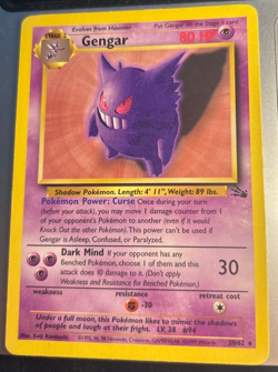Pokemon TCG Gengar 20/62 Fossil Rare Non Holo Unlimited WOTC Vintage - Image 1