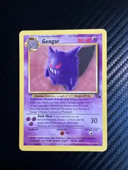 Pokemon TCG Gengar 20/62 Fossil Non-Holo Card Unlimited WOTC 1999 LP - Image 1