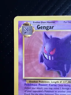 Pokemon TCG Gengar 20/62 Fossil Non-Holo Card Unlimited WOTC 1999 LP - Image 2