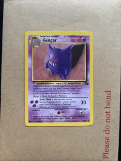 Pokemon TCG Gengar 20/62 Fossil Non-Holo Card Unlimited - Image 1