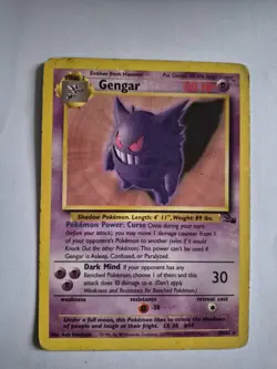 Pokemon TCG Gengar 20/62 Fossil Non-Holo Card - Image 1