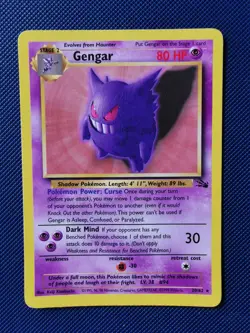 Pokemon TCG Gengar Fossil Non Holo Rare Unlimited Card 20/62 - Image 1