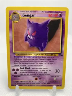 Gengar 20/62 Fossil Regular Non Holo Rare Pokemon TCG LP - Image 1