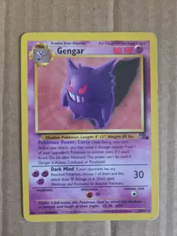 Pokemon Gengar TCG Fossil Card 20/62 Regular Non-Holo, Unlimited Rare - Image 1