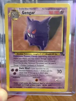 Pokemon TCG Gengar Fossil 20/62 Non-Holo Card Unlimited WOTC 1999 - Image 1