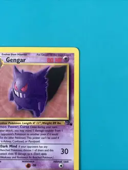 Pokemon TCG Gengar Fossil Non-Holo 20/62 Raw Ungraded - Image 3