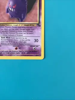 Pokemon TCG Gengar Fossil Non-Holo 20/62 Raw Ungraded - Image 4