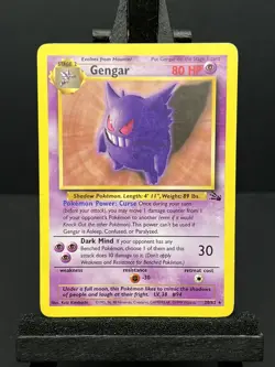 Pokemon Gengar TCG Fossil Card 20/62 Regular Non-Holo, Unlimited Rare - Image 1