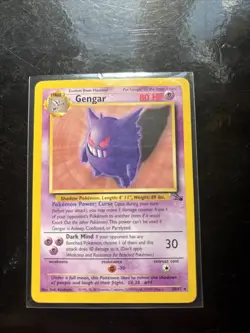 Pokemon Gengar TCG Card 20/62 Fossil Non-Holo Rare Unlimited LP - Image 1