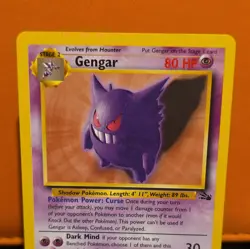 Pokemon TCG Gengar 20/62 Fossil Non-Holo Rare LP-MP Condition - Image 2