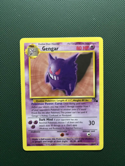 Pokemon TCG Gengar 20/62 Fossil Non-Holo Rare LP-MP Condition - Image 1