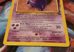 Pokemon TCG Gengar 20/62 Original Non-Holo Rare Fossil - Image 3