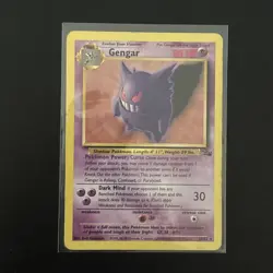 Pokemon TCG Gengar 20/62 Fossil Non-Holo Card Unlimited - Image 2
