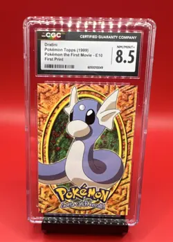 1999 Topps Pokemon the First Movie Dratini E10 First Print CGC 8.5 - Image 1