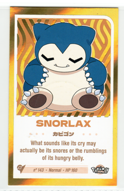 POKEMON BABY CHIBI CARD - SNORLAX * GOLD FOIL - Image 1