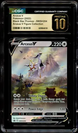 CGC 10 PRISTINE Arceus V 204 Figure SWSH HOLO SWSH204 PROMO Pokemon Card 130 - Image 1