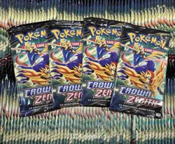 36 x CROWN ZENITH Sealed BOOSTER PACKS (Box Lot) 10 Pokemon Cards Per Pack - Image 1