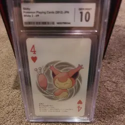 Skitty 4 of Hearts 2012 White 2 Poker Playing Card GEM MINT 10 Pokemon CCG 10 - Image 1