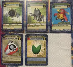 5x FIVE Card Lot: Digimon TCG 2001 Vintage Starter ST Cards - Muchomon Hagurumon - Image 1