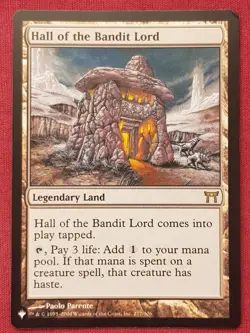 Magic The Gathering THE LIST HALL OF THE BANDIT LORD land card MTG - Image 1