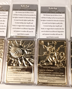 Pokemon 23K Gold Plated Trading Cards 1999 Burger King Promotion Full Set - Image 5