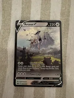 Pokemon TCG Arceus v SWSH204 Holo Black Star Promo Card NM Condition - Image 1