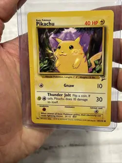 Pikachu 87/130 Base Set 2 Common Pokemon Card Vintage Card NM Near Mint Vtg WOTC - Image 1