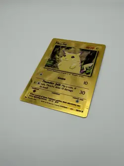 Gold Pikachu Celebrations UPC Metal Card 2021 25th Anniversary (NM Box Fresh) - Image 4