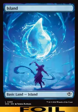 ISLAND ** FOIL FULL ART ** #268 - Secrets of Strixhaven - NM MTG - Image 1