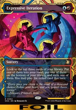 Expressive Iteration * FOIL * #64 - Secrets of Strixhaven: Mystical Archive MTG - Image 1