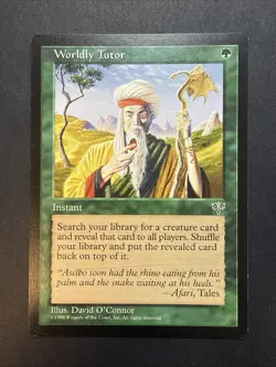 Worldly Tutor 1996 Magic The Gathering NM - Image 1