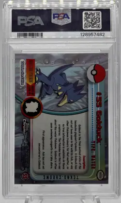 2000 Pokemon Topps Chrome TV Golduck #55 Tekno Holo PSA 9 MINT POP 7 - Image 2