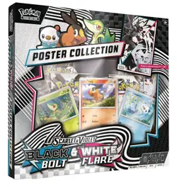 Pokemon Black Bolt And White Flare Unova Poster Collection Booster Packs Box NEW - Image 1
