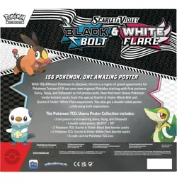 Pokemon Black Bolt And White Flare Unova Poster Collection Booster Packs Box NEW - Image 2