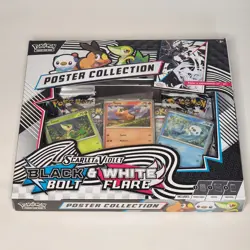 Pokemon TCG SV10.5 Black Bolt & White Flare Unova Poster Collection Box Sealed - Image 1