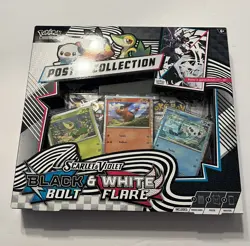 Pokemon Unova Poster Collection Black Bolt White Flare 4 Packs 3 Promos 1 Poster - Image 1