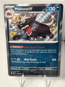 Mabosstiff 188/091 SV: Paldean Fates Holo Pokemon TCG - Image 1