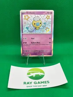 Pokemon TCG Drifloon 155/091 Paldean Fates Baby Shiny Holo Rare NM - Image 1