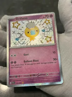 Pokemon TCG Drifloon 155/091 Paldean Fates Baby Shiny Holo Rare NM - Image 4