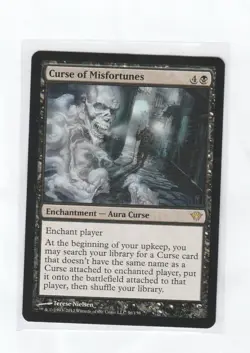 Curse of Misfortunes Dark Ascension mtg magic the gathering - Image 1