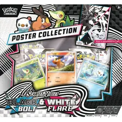 POKEMON SV10.5 BLACK BOLT WHITE FLARE POSTER COLLECTION BOX SEALED - Image 1