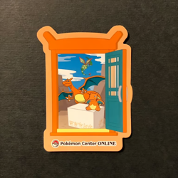 S0692 Charizard Japanese Pokemon Center Pikachu Prize Sticker - Image 1