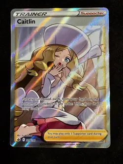 Pokemon Caitlin Ultra Rare Full Art 189/198 Chilling Reign Holo - Image 1