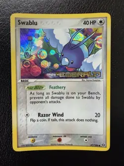Pokemon TCG Swablu 67/106 EX Emerald Reverse Holo Stamped 2005 LP - Image 1