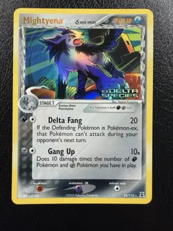 Pokemon Mightyena EX 24/113 Delta Species Rare Reverse Holo Stamped MP+ - Image 1