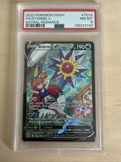 PSA 8 Starmie V TG13/TG30 Pokemon TCG Astral Radiance Trainer Gallery NM-MT - Image 1