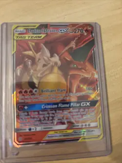 Pokemon TCG Charizard & Braixen GX Holo Ultra Rare Cosmic Eclipse 22/236 - Image 1