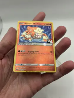 027/189 Radiant Heatran Prize Pack Series Pokemon TCG Stamped League Play Card - Image 5