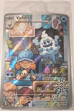 Pokemon TCG Sealed Holiday Stamped Vanillish 190/182 Paradox Rift Card Collector - Image 1